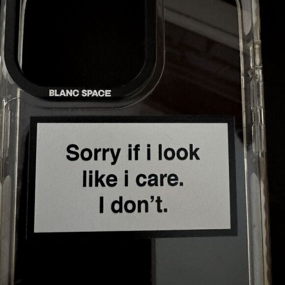 iPhone 15 Pro Max Blanc Space clear impact case with text - Picture 3 of 7